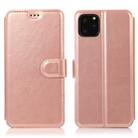 For iPhone 12 Pro Max Calf Texture Magnetic Buckle Horizontal Flip Leather Case with Holder & Card Slots & Wallet & Photo Frame(Rose Gold) - 1