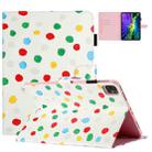 For iPad Pro 11.0 2022 / Air 10.9 2022 Dot Pattern Leather Smart Tablet Case(White Colorful Dot) - 1