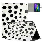 For iPad 10th Gen 10.9 2022 Dot Pattern Leather Smart Tablet Case(White Black) - 1