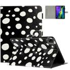 For iPad 10th Gen 10.9 2022 Dot Pattern Leather Smart Tablet Case(Black White) - 1