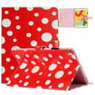 For iPad 10.2 2021 / 2020 / 10.5 2019 Dot Pattern Leather Smart Tablet Case(Red White) - 1