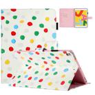 For iPad 10.2 2021 / 2020 / 10.5 2019 Dot Pattern Leather Smart Tablet Case(White Colorful Dot) - 1