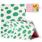 For iPad 10.2 2021 / 2020 / 10.5 2019 Dot Pattern Leather Smart Tablet Case(White Green Dot) - 1