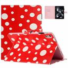 For iPad mini 6 Dot Pattern Leather Smart Tablet Case(Red White) - 1