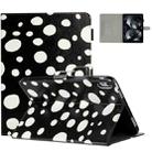 For iPad mini 6 Dot Pattern Leather Smart Tablet Case(Black White) - 1