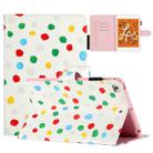 For iPad mini 5 / 4 / 3 / 2 / 1 Dot Pattern Leather Smart Tablet Case(White Colorful Dot) - 1