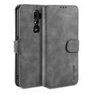 For OPPO A5 (2020) / A9 (2020) DG.MING Retro Oil Side Horizontal Flip Leather Case with Holder & Card Solt & Wallet(Grey) - 1