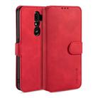 For OPPO A5 (2020) / A9 (2020) DG.MING Retro Oil Side Horizontal Flip Leather Case with Holder & Card Solt & Wallet(Red) - 1