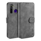 For OPPO Realme 5 Pro DG.MING Retro Oil Side Horizontal Flip Leather Case with Holder & Card Solt & Wallet(Grey) - 1