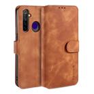 For OPPO Realme 5 Pro DG.MING Retro Oil Side Horizontal Flip Leather Case with Holder & Card Solt & Wallet(Brown) - 1