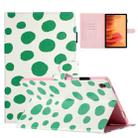 For Samsung Galaxy Tab A7 10.4 2020 T500 Dot Pattern Leather Smart Tablet Case(White Green Dot) - 1