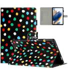 For Samsung Galaxy Tab A8 10.5 2021 X200 Dot Pattern Leather Smart Tablet Case(Black Colorful) - 1