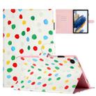 For Samsung Galaxy Tab A8 10.5 2021 X200 Dot Pattern Leather Smart Tablet Case(White Colorful Dot) - 1