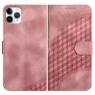 For iPhone 11 Pro Max YX0060 Elephant Head Embossed Phone Leather Case with Lanyard(Pink) - 1