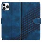 For iPhone 11 Pro Max YX0060 Elephant Head Embossed Phone Leather Case with Lanyard(Royal Blue) - 1