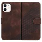 For iPhone 11 YX0060 Elephant Head Embossed Phone Leather Case with Lanyard(Coffee) - 1