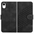 For iPhone XR YX0060 Elephant Head Embossed Phone Leather Case with Lanyard(Black) - 1