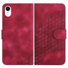 For iPhone XR YX0060 Elephant Head Embossed Phone Leather Case with Lanyard(Rose Red) - 1