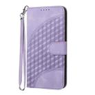 For iPhone 16 Pro Max YX0060 Elephant Head Embossed Phone Leather Case with Lanyard(Light Purple) - 2