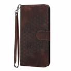 For iPhone 16 Pro Max YX0060 Elephant Head Embossed Phone Leather Case with Lanyard(Coffee) - 2