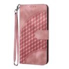 For iPhone 16 YX0060 Elephant Head Embossed Phone Leather Case with Lanyard(Pink) - 2