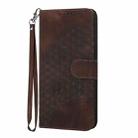 For iPhone 16 YX0060 Elephant Head Embossed Phone Leather Case with Lanyard(Coffee) - 2