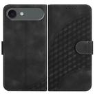 For iPhone 17 Air YX0060 Elephant Head Embossed Phone Leather Case with Lanyard(Black) - 1