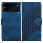 For iPhone 17 Pro Max YX0060 Elephant Head Embossed Phone Leather Case with Lanyard(Royal Blue) - 1