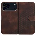 For iPhone 17 Pro Max YX0060 Elephant Head Embossed Phone Leather Case with Lanyard(Coffee) - 1