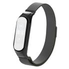 For Xiaomi Mi Band 5 Milano Solid Color Magnetic Stainless Steel Watch Band(Black) - 1