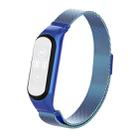 For Xiaomi Mi Band 5 Milano Solid Color Magnetic Stainless Steel Watch Band(Blue) - 1