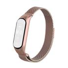 For Xiaomi Mi Band 5 Milano Solid Color Magnetic Stainless Steel Watch Band(Rose Red) - 1