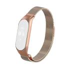 For Xiaomi Mi Band 5 Milano Solid Color Magnetic Stainless Steel Watch Band(Bronze Gold) - 1