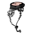 For Samsung Galaxy Watch6 / 6 Classic Bowknot Glitter Diamond Bracelet Watch Band(Black) - 1