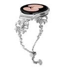 For Samsung Galaxy Watch6 / 6 Classic Bowknot Glitter Diamond Bracelet Watch Band(Silver) - 1