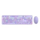 AULA AC306 104 Keys Retro Wireless Keyboard + Mouse Combo Set(Purple Colorful) - 1