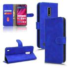 For BLU View 4 Skin Feel Magnetic Flip Leather Phone Case(Blue) - 1