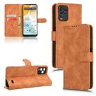 For BLU View 5 Pro Skin Feel Magnetic Flip Leather Phone Case(Brown) - 1