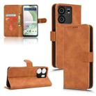 For BLU View 5 Skin Feel Magnetic Flip Leather Phone Case(Brown) - 1