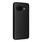 For Google Pixel 9a Carbon Fiber Texture Flip Leather Phone Case(Black) - 3