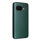 For Google Pixel 9a Carbon Fiber Texture Flip Leather Phone Case(Green) - 3