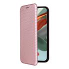 For Google Pixel 10 Pro XL 5G Global Carbon Fiber Texture Flip Leather Phone Case(Pink) - 2