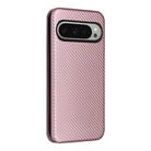 For Google Pixel 10 Pro XL 5G Global Carbon Fiber Texture Flip Leather Phone Case(Pink) - 3