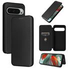 For Google Pixel 10 Pro XL 5G Global Carbon Fiber Texture Flip Leather Phone Case(Black) - 1