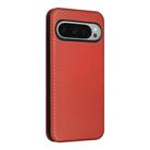 For Google Pixel 10 Pro XL 5G Global Carbon Fiber Texture Flip Leather Phone Case(Brown) - 3