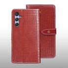 For Samsung Galaxy S23 FE 5G idewei Crocodile Texture Leather Phone Case(Red) - 1