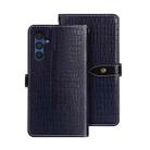 For Samsung Galaxy A15 5G idewei Crocodile Texture Leather Phone Case(Dark Blue) - 1