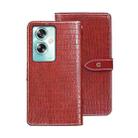 For OPPO A79 5G Global idewei Crocodile Texture Leather Phone Case(Red) - 1