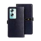 For OPPO A79 5G Global idewei Crocodile Texture Leather Phone Case(Dark Blue) - 1