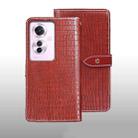 For OPPO Reno11 F idewei Crocodile Texture Leather Phone Case(Red) - 1